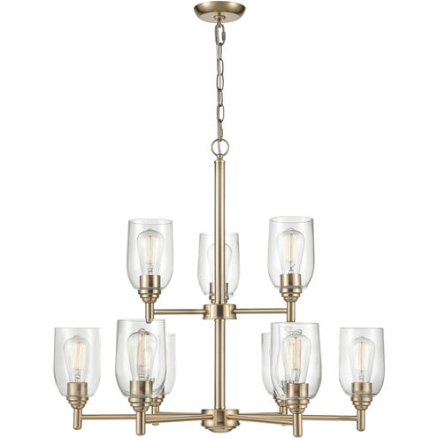 Arlett 9 Light 30 inch Modern Gold Chandelier Ceiling Light